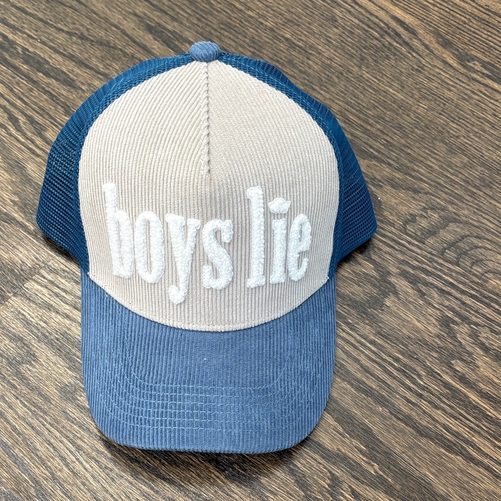 Boys Lie Blue and Beige Hat brand new